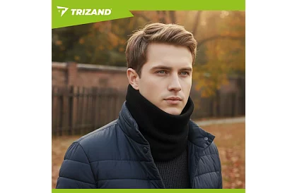 Șal cald – tricot negru