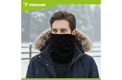 Șal cald – tricot negru