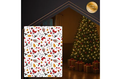 Plaid dublu cu motiv de Crăciun 150 x 200 cm