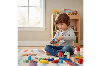 Cubi senzoriali din cauciuc pentru copii – 80 de bucăți