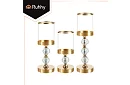 Set de 3 suporturi pentru lumânări – Gold Glamour