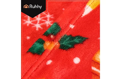 Pătură din flanel cu motiv de Crăciun 150 x 200 cm