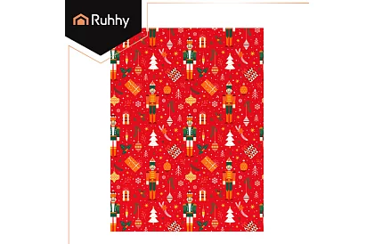 Pătură din flanel cu motiv de Crăciun 150 x 200 cm