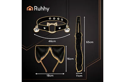 Costumul de pisică 3 în 1 - negru