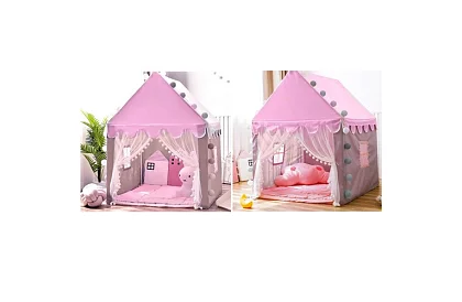 Cort de copii cu iluminare LED – roz