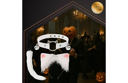 Costumul de pisică 3 în 1 - alb