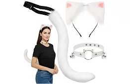 Costumul de pisică 3 în 1 - alb