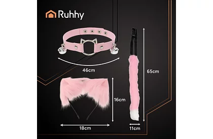 Costumul de pisică 3 în 1 - roz roz