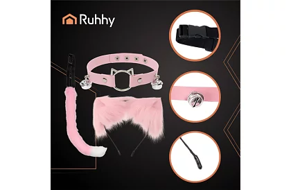 Costumul de pisică 3 în 1 - roz roz