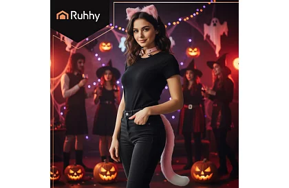 Costumul de pisică 3 în 1 - roz roz