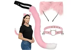 Costumul de pisică 3 în 1 - roz roz