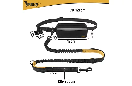 Belt de alergare cu lesa pentru câini + accesorii