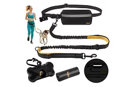 Belt de alergare cu lesa pentru câini + accesorii