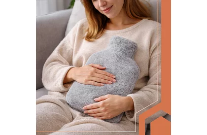 Termofor cu husă din pluș – încălzitor de apă din cauciuc 1,8 l