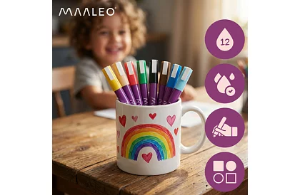 Markere decorative acrilice - set de 8 bucăți