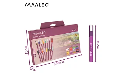 Markere decorative acrilice – set de 16 bucăți