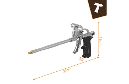 Pistolă metalică de montaj pentru spumă cu debit reglabil