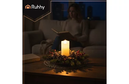 Lumânare LED cu efect de flacără 15×5 cm