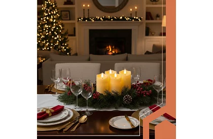 Lumanțe LED set cu efect de flacără 12,5 cm – 4 bucăți