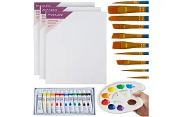 Set de pictură pentru pictură - pânze, culori, pensule, paletă