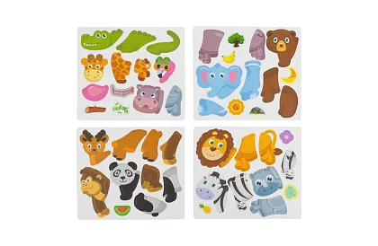 Carte puzzle magnetică - Animale africane