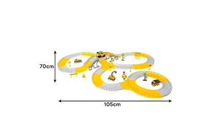 Pistă de curse flexibilă cu mașinuțe