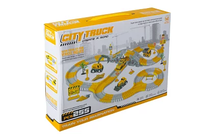 Pistă de curse flexibilă cu mașinuțe