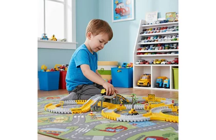 Pistă de curse flexibilă cu mașinuțe