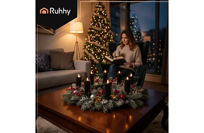 LED lumânări negre cu efect de flacără 15 x 5 cm – set de 12 bucăți