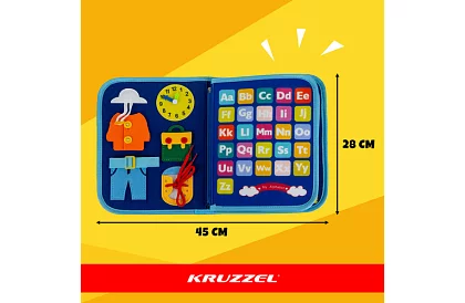 Cartea senzorială educațională Montessori - albastră