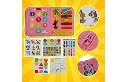 Cartea senzorială educațională Montessori - rozie