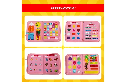 Cartea senzorială educațională Montessori - rozie