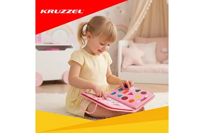 Cartea senzorială educațională Montessori - rozie