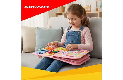 Cartea senzorială educațională Montessori - rozie