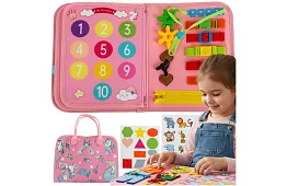 Cartea senzorială educațională Montessori - rozie