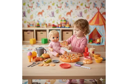 Set de tăiere cu velcro - pizza 42 piese