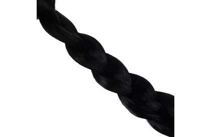 Părul lung negru cu împletituri - Wednesday