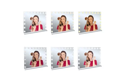 Oglindă cosmetică cu iluminare LED 80 × 62 cm