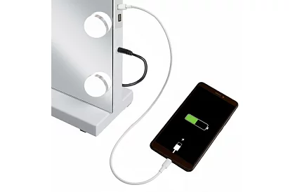 Oglindă cosmetică cu iluminare LED 80 × 62 cm