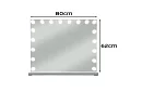 Oglindă cosmetică cu iluminare LED 80 × 62 cm