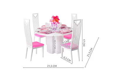 Mobilier pentru căsuța de păpuși – Set de 43 de piese