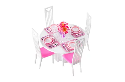 Mobilier pentru căsuța de păpuși – Set de 43 de piese