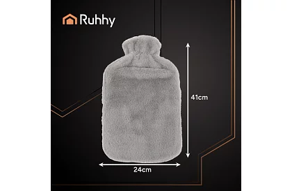 Termofor – sticlă mare cu husă din pluș 3,5 l