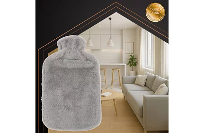 Termofor – sticlă mare cu husă din pluș 3,5 l