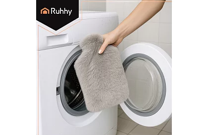 Termofor – sticlă mare cu husă din pluș 3,5 l