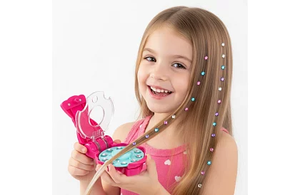 Mașină de decorat părul și îmbrăcămintea cu pietricele + 180 XXL cristale