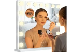 Oglindă cosmetică cu iluminare LED 58 × 46 cm