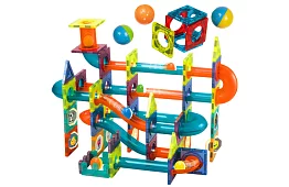Set de construcție educațională magnetică 3D – pistă cu bile 96 de piese