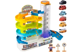 Clădire de parcare cu pistă și lift electric