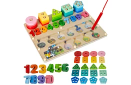 Clasificator educațional de forme și numere Montessori 3în1